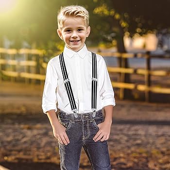 Amazon.com: Bskifnn Stripe Suspenders for Kids - Adjustable